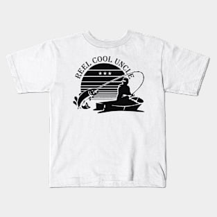 Fishing Uncle - Reel cool uncle Kids T-Shirt